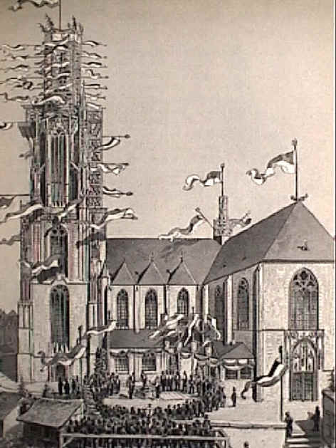 Wiedererffnung vom Dombrand, 1877