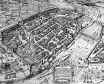 A map-like engraving of Frankfurt's harbor in 1814